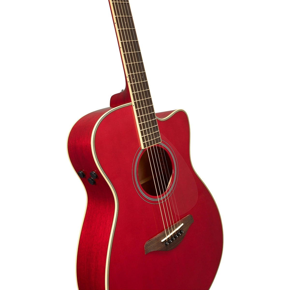 Yamaha FSC-TA Ruby Red Trans Acoustic Guitar