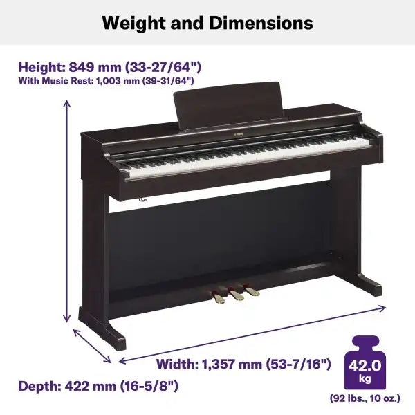Yamaha YDP-165 Arius Digital Piano ( Bench Included and Home Installation)