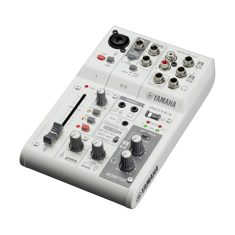 Yamaha AG03MK2 Live Streaming Mixer White