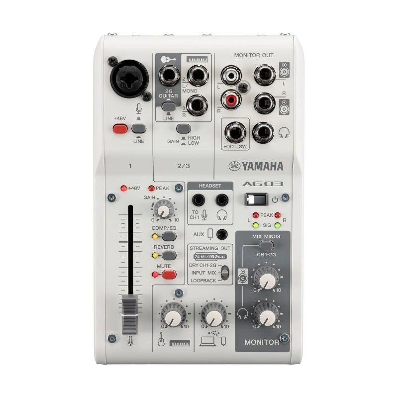 Yamaha AG03MK2 Live Streaming Mixer White
