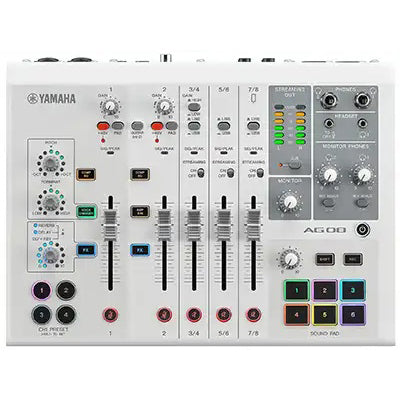 Yamaha AG08 (White) Live Streaming Mixer