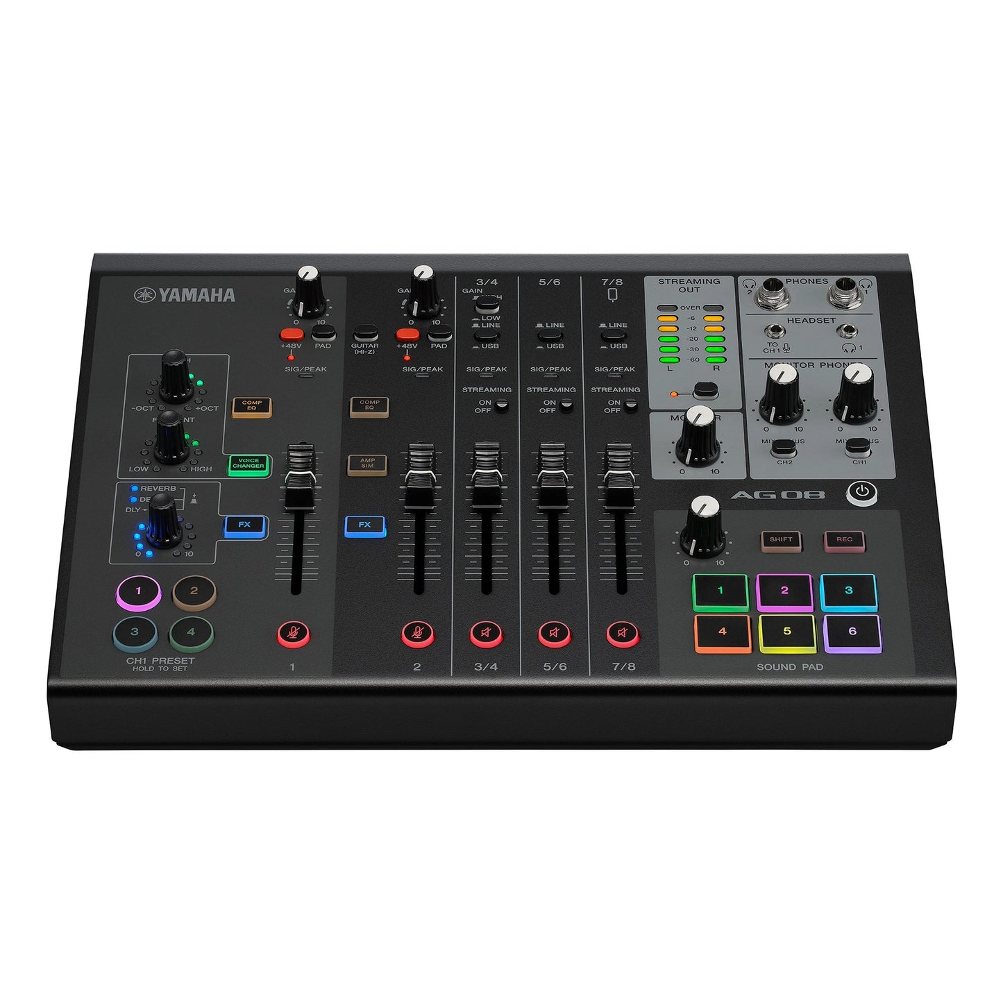 Yamaha AG08 (Black) Live Streaming Mixer