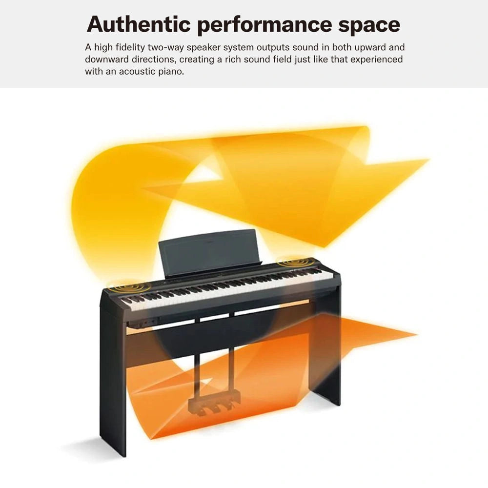 Yamaha P-125AB Digital Piano With 88 Keys (Portable Digital Piano) Adaptor Included
