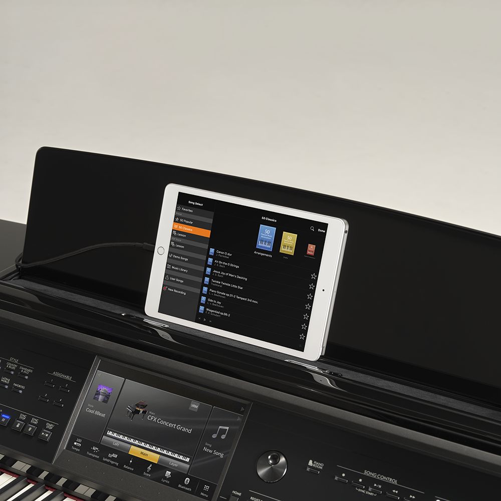 Yamaha CVP-909PE Polished Ebony Clavinova Digital Piano With Bench (with Home Installation)