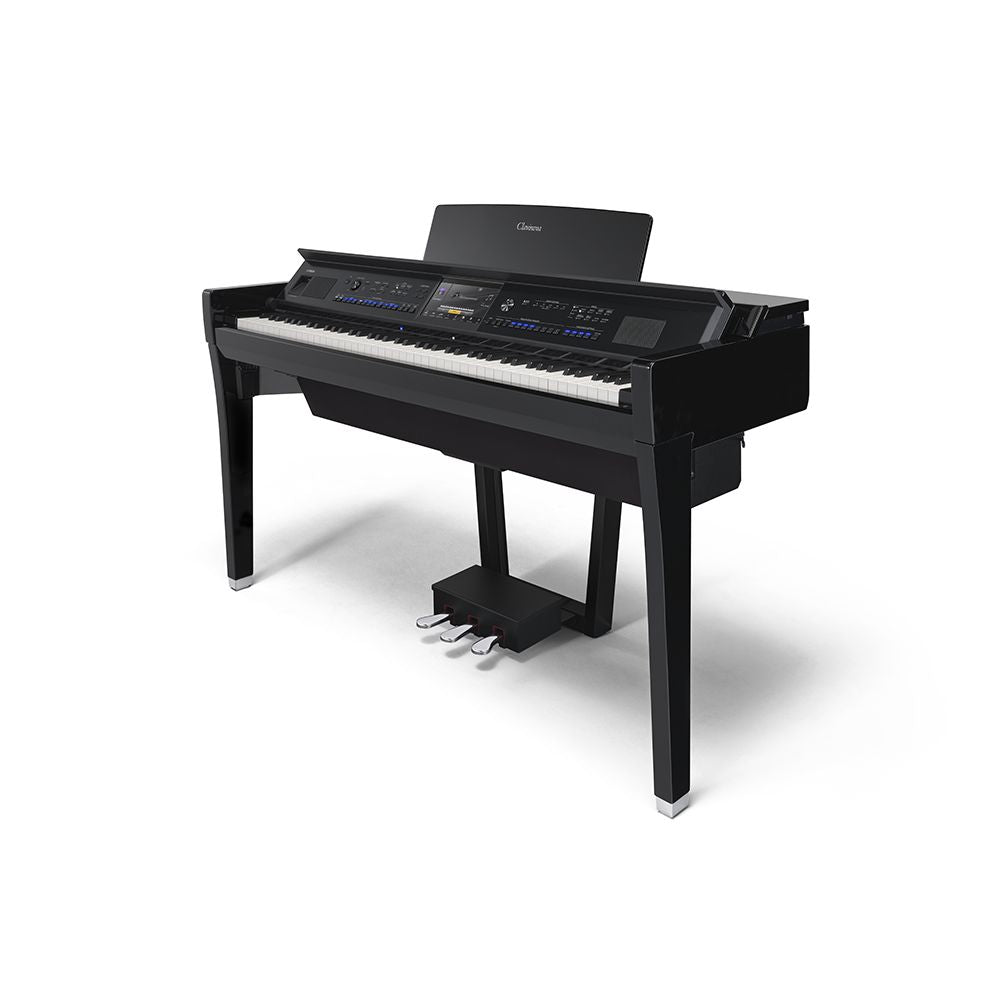 Yamaha CVP-909PE Polished Ebony Clavinova Digital Piano With Bench (with Home Installation)