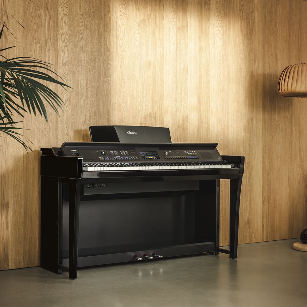 Yamaha CVP-905PE Polished Ebony Clavinova Digital Piano With Bench (with Home Installation)