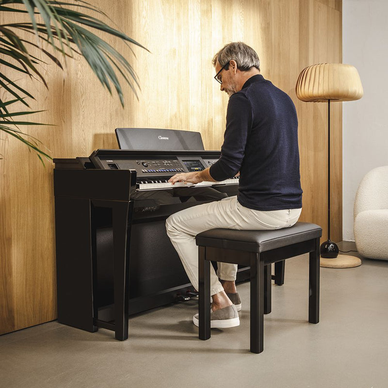 Yamaha CVP-905PE Polished Ebony Clavinova Digital Piano With Bench (with Home Installation)