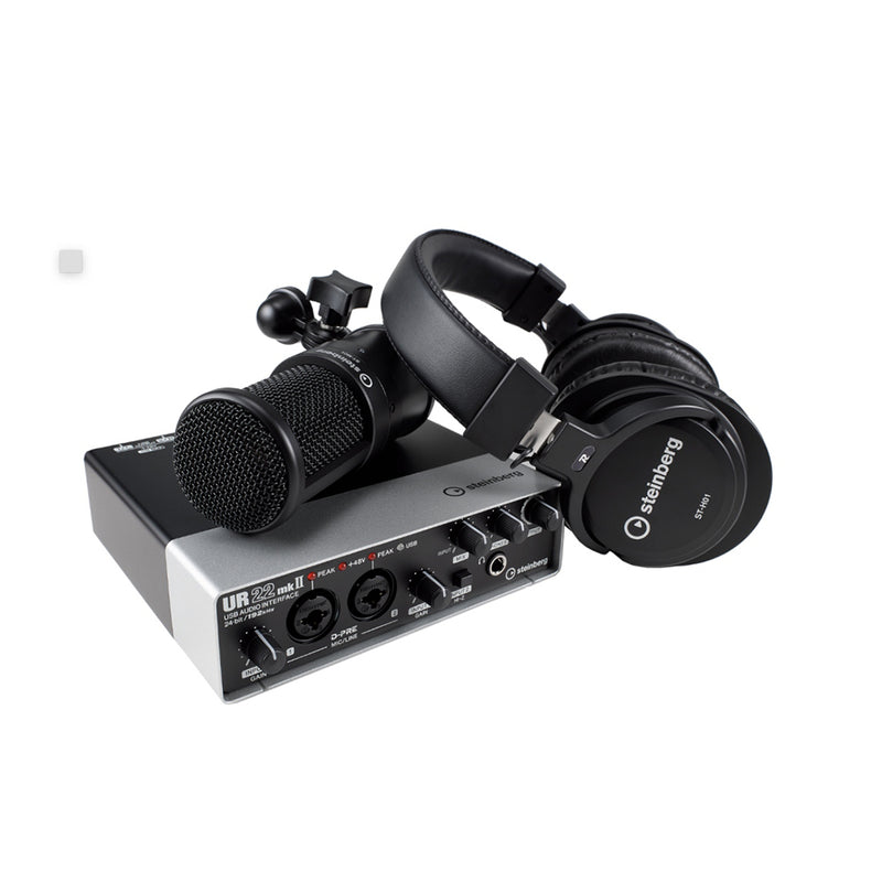Steinberg Recording Pack With IXO22 Audio Interface, Studio Condenser Mic, Monitor Headphones, Cubase AI, Cubasis LE, WaveLab LE and Steinberg Plus Software