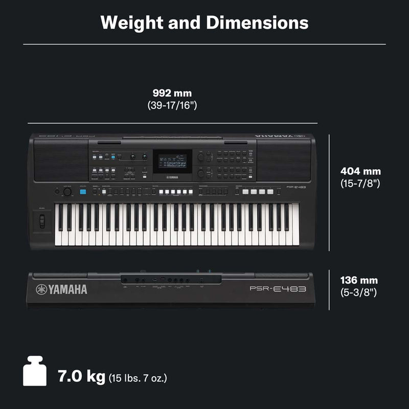 Yamaha PSR‑E483 Portable Keyboard