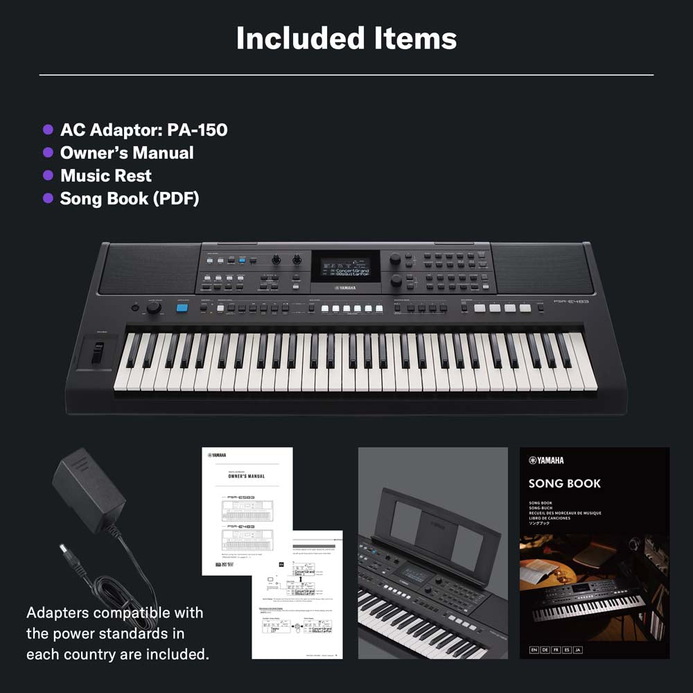 Yamaha PSR‑E483 Portable Keyboard